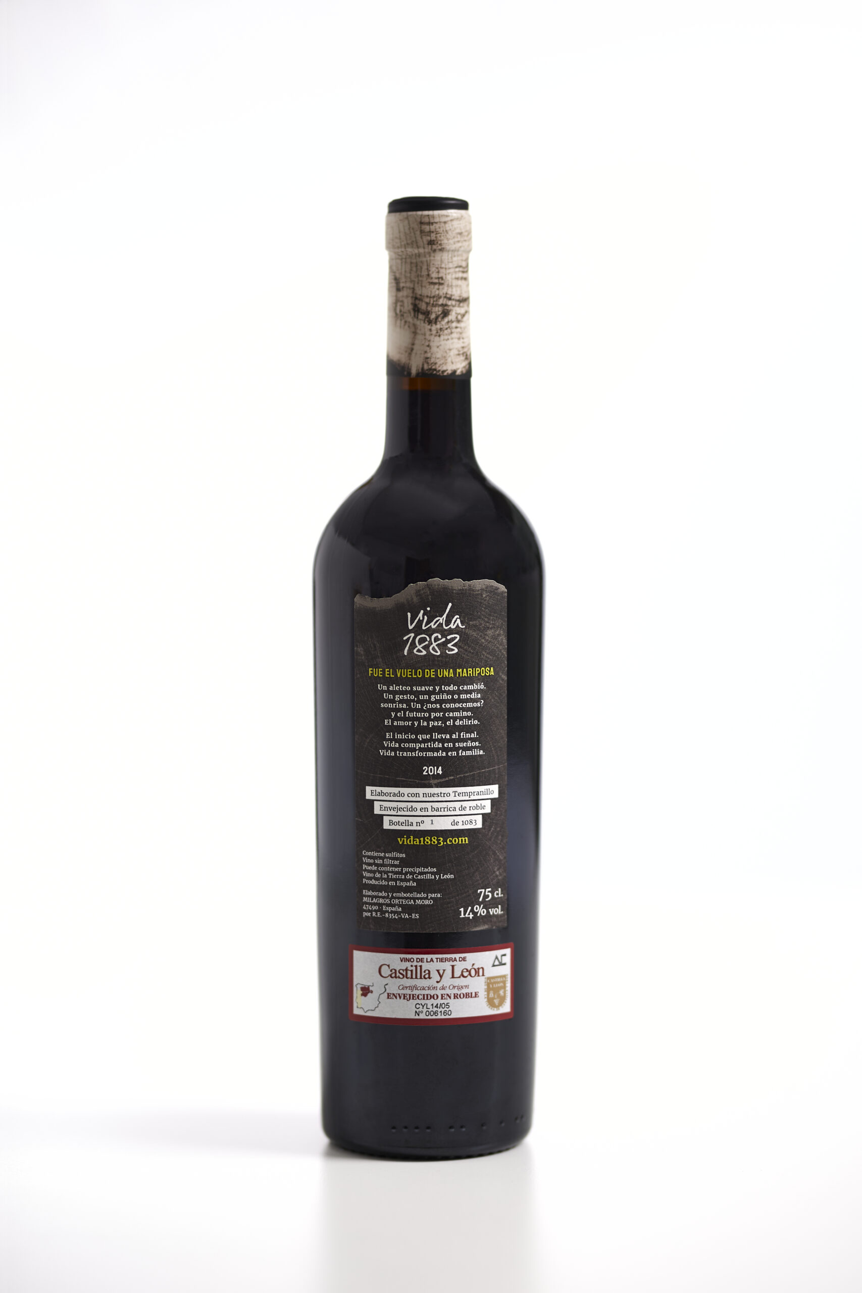 Vida 1883. Vino tinto. Reserva. IGP VTCyL. 750mL (Cosecha 2015) - Imagen 4